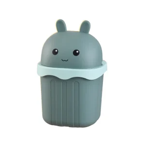 Mini Cute Trash Bucket with Lid Creative Coffee Table Table Lazy Woman Small Household Garbage Can