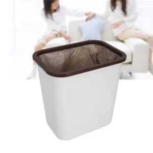 Household 15L Open Top Plastic Storage Bucket Bathroom Garbage Bin Recycle Trash Can Dustbin