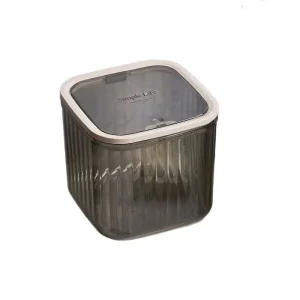 Luxury Mini Desktop Trash Can with Stylish Lid Cute Wastebasket for Office Car Home Storage Boxes & Bins